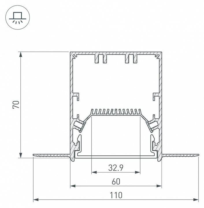 Соединитель угловой L-образный накладной Arlight S-LUX 030129