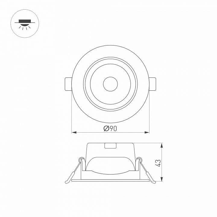 Встраиваемый светильник Arlight POLAR 032310