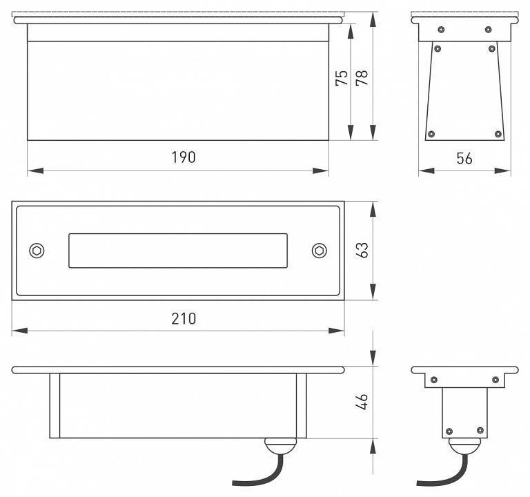 Встраиваемый светильник Arlight Line tilt 034827