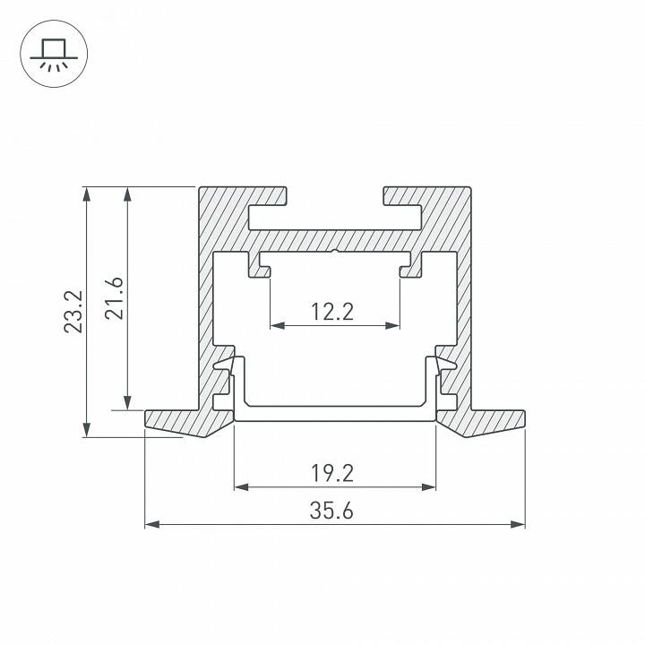 Профиль встраиваемый Arlight SL-LINE 043117