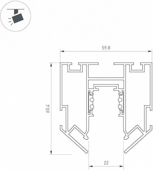 Трек встраиваемый Arlight MAG-ORIENT 047572