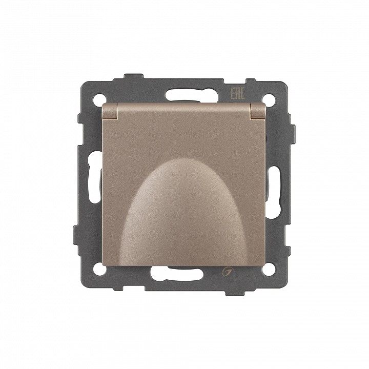 Розетка влагозащищенная с заземлением и со шторкой, без рамки с крышкой Arlight SCT 049837