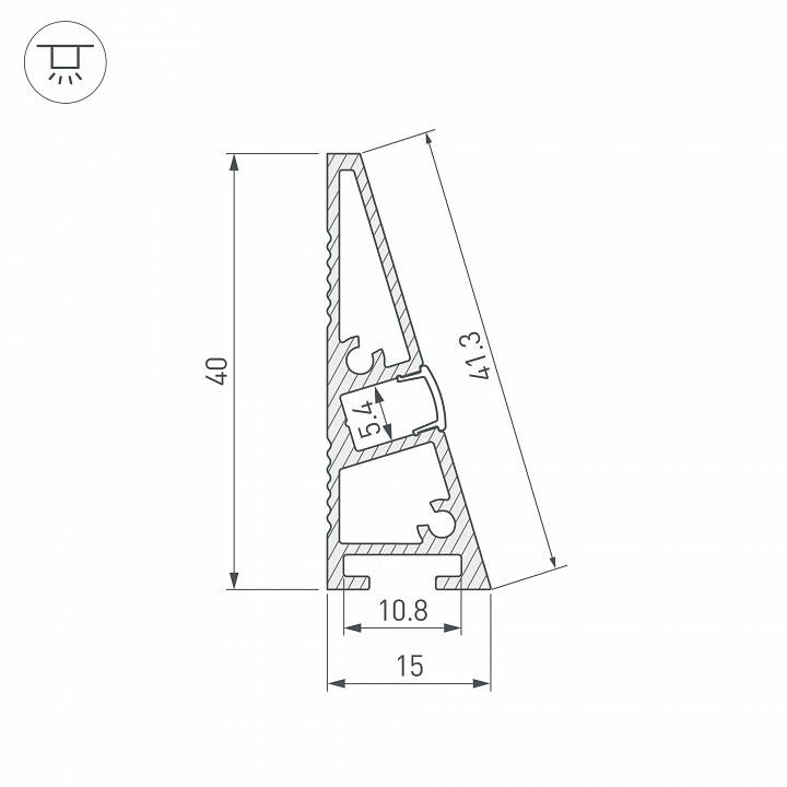 Профиль для плинтусов Arlight PLINTUS 052398
