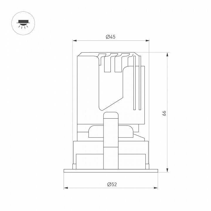 Встраиваемый светильник Arlight ARADO 059102