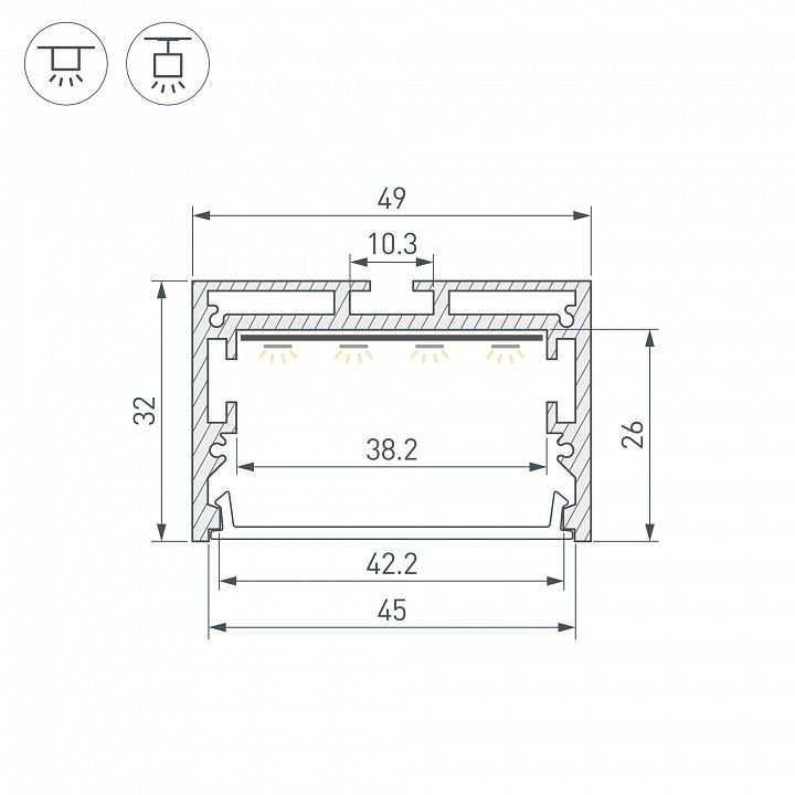 Профиль накладной Arlight SL-LINE 059806