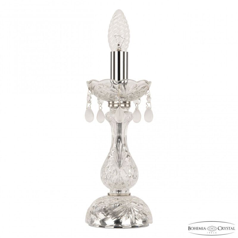 Настольная лампа декоративная Bohemia Ivele Crystal 112 112L/1-27 Ni V0300