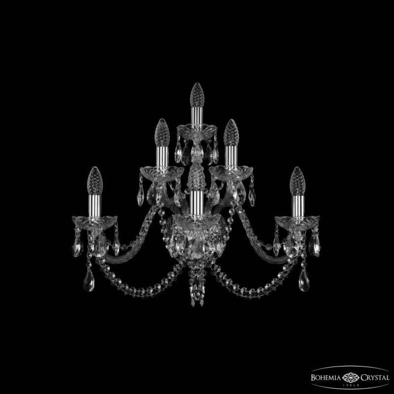 Бра Bohemia Ivele Crystal 1402 1402B/3+2+1/240 Ni