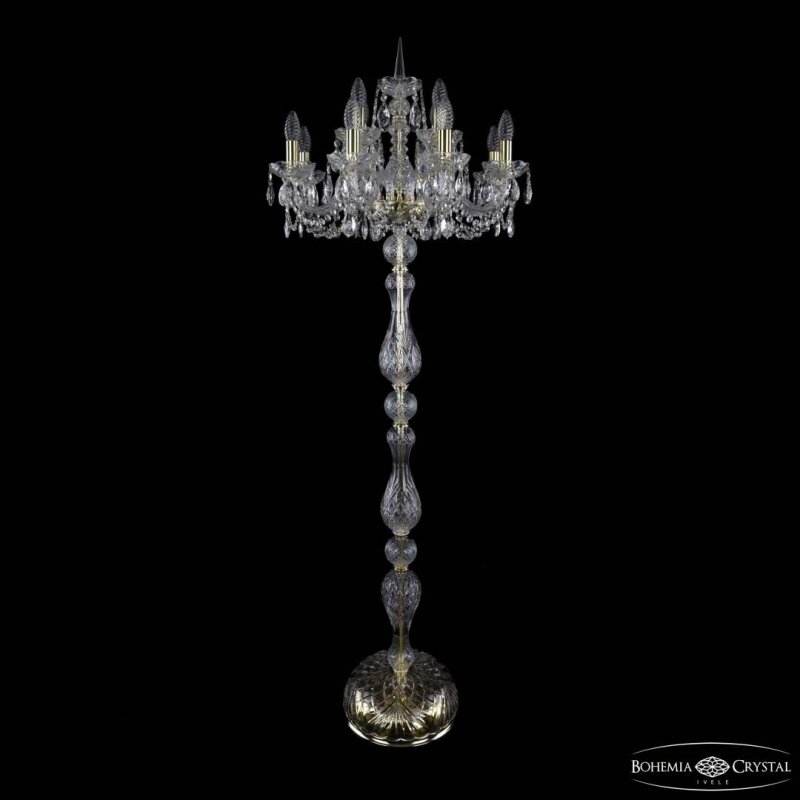Торшер Bohemia Ivele Crystal 1402 1402T1/8+4/195-165 G