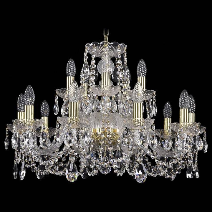 Подвесная люстра Bohemia Ivele Crystal 1402 1402/10+5/240/G