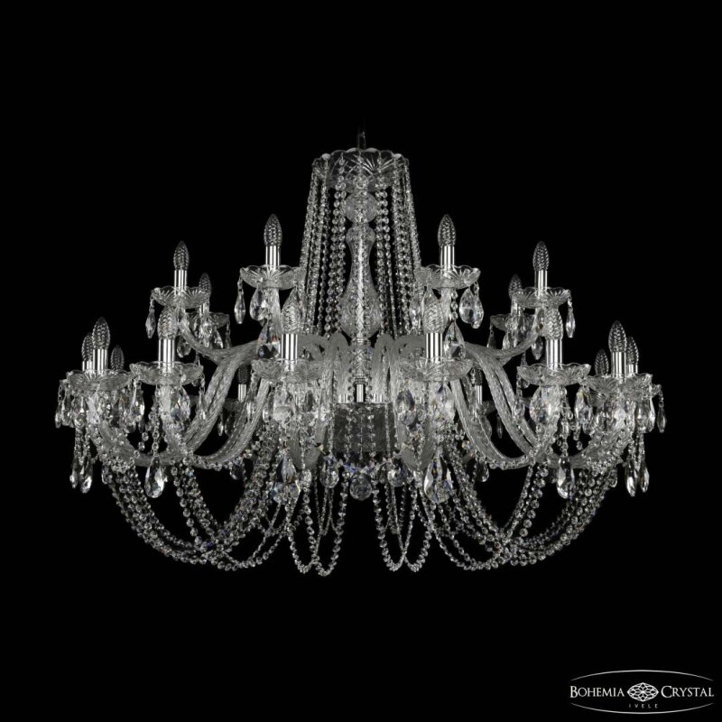 Подвесная люстра Bohemia Ivele Crystal 1402 1402/16+8/460 Ni