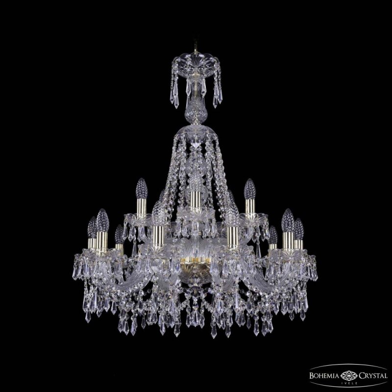 Подвесная люстра Bohemia Ivele Crystal 1403 1403/10+5/240/XL-80 G
