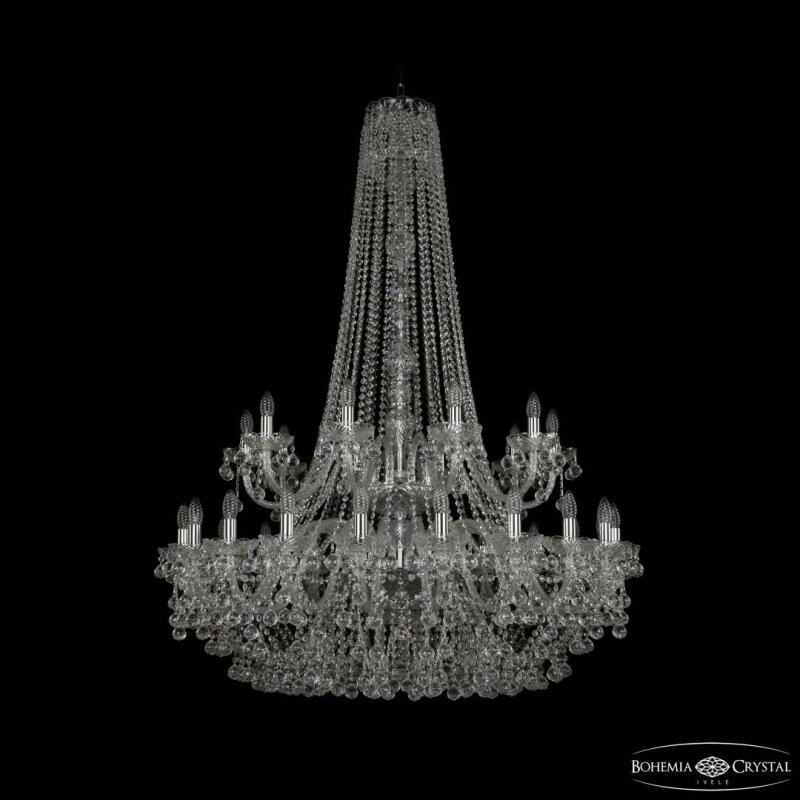 Подвесная люстра Bohemia Ivele Crystal 1409 1409/20+10/400/h-152/2d Ni