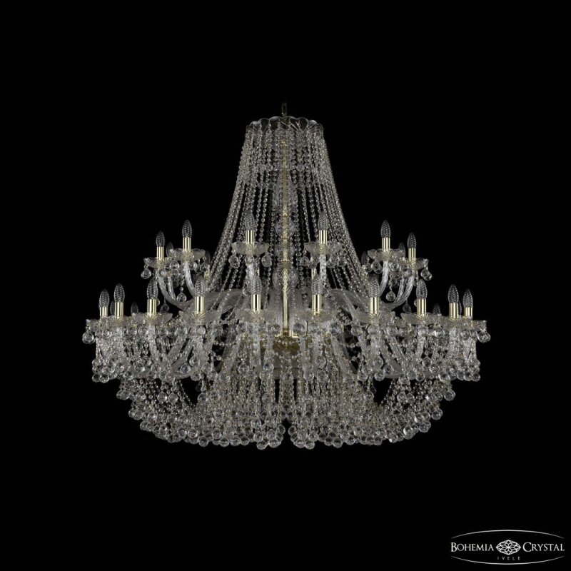 Подвесная люстра Bohemia Ivele Crystal 1409 1409/24+12/530 G