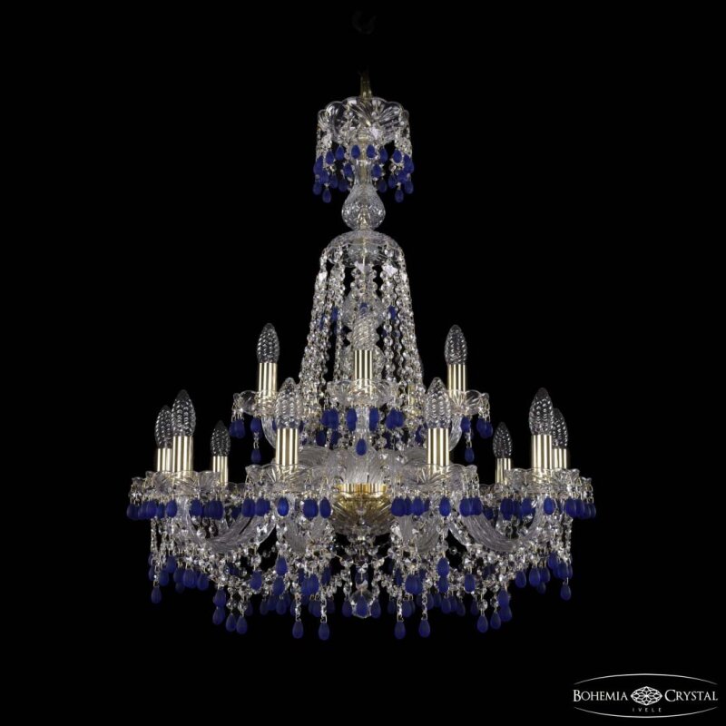 Подвесная люстра Bohemia Ivele Crystal 1410 1410/10+5/240/XL-80 G V3001