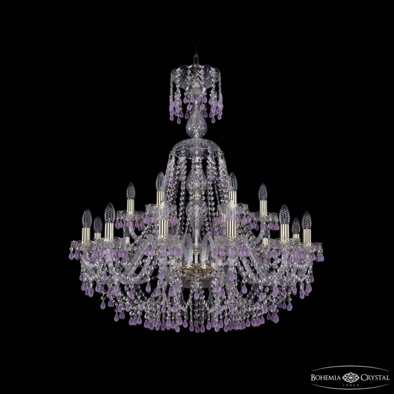 Подвесная люстра Bohemia Ivele Crystal 1410 1410/12+6/300/XL-95 G V7010