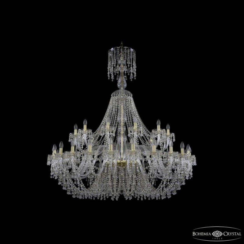 Подвесная люстра Bohemia Ivele Crystal 1410 1410/24+12/530/XL-156 G V0300