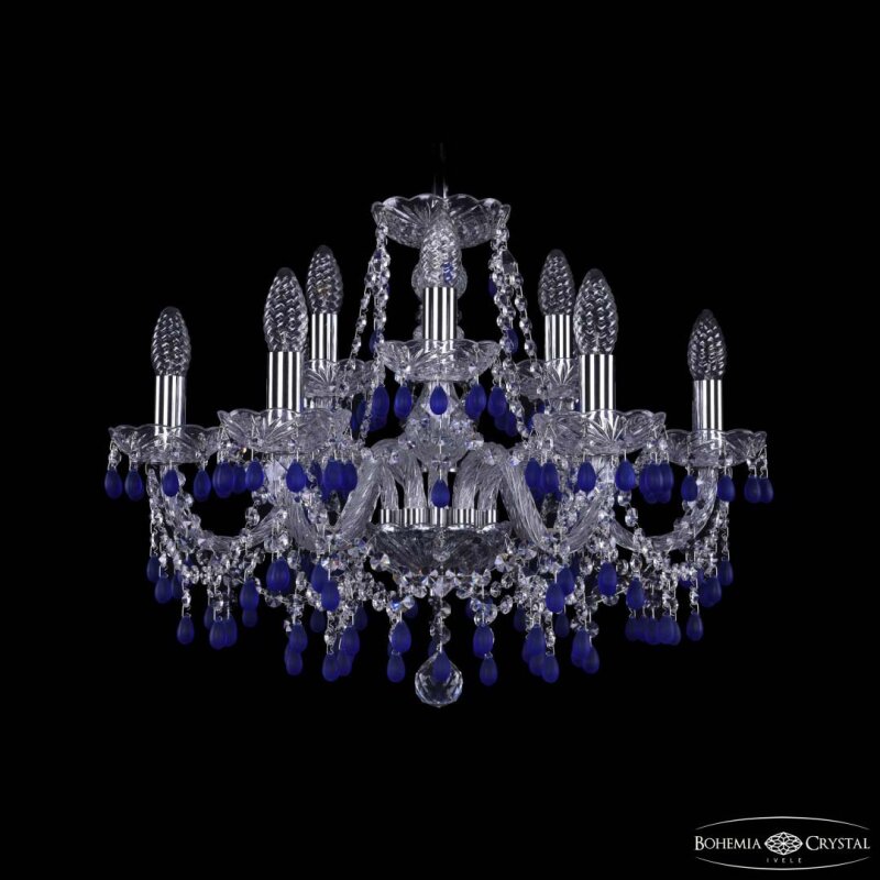 Подвесная люстра Bohemia Ivele Crystal 1410 1410/6+3/195 Ni V3001