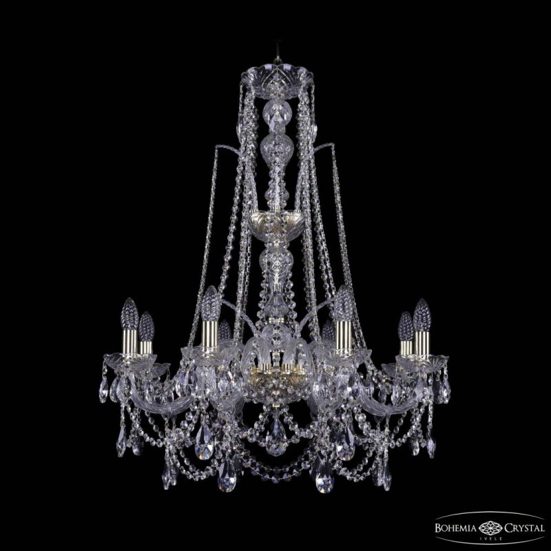 Подвесная люстра Bohemia Ivele Crystal 1411 1411/8/240/XL-83 G