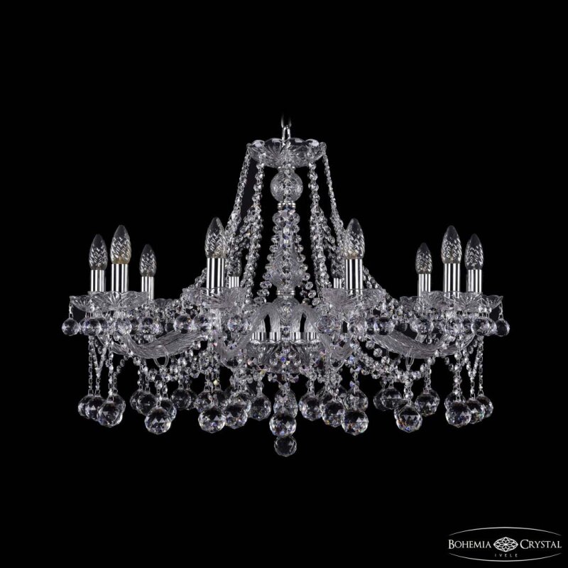 Подвесная люстра Bohemia Ivele Crystal 1413 1413/10/300 Ni Balls