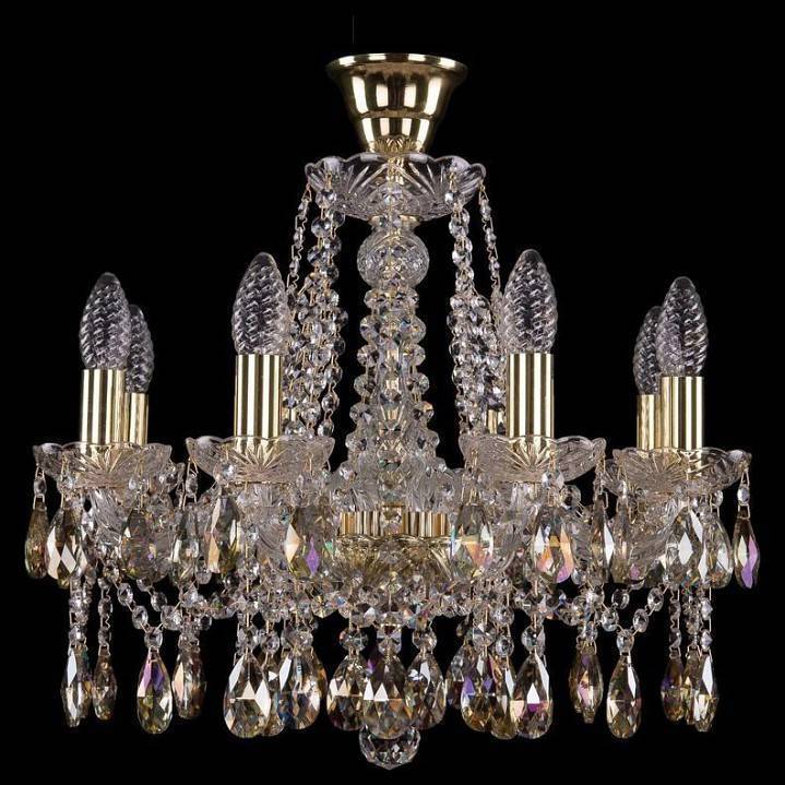 Подвесная люстра Bohemia Ivele Crystal 1413 1413/8/165/G/K701
