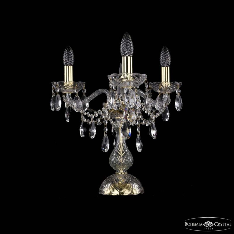 Настольная лампа декоративная Bohemia Ivele Crystal 1415 1415L/3/141-39 G