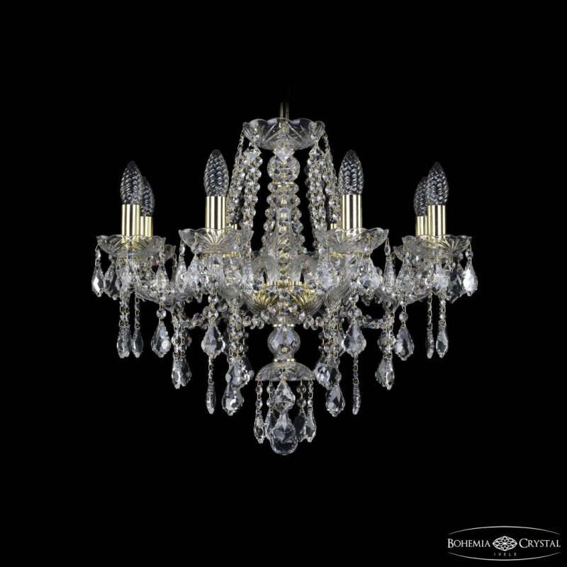 Подвесная люстра Bohemia Ivele Crystal 1415 1415/8/200 G Leafs