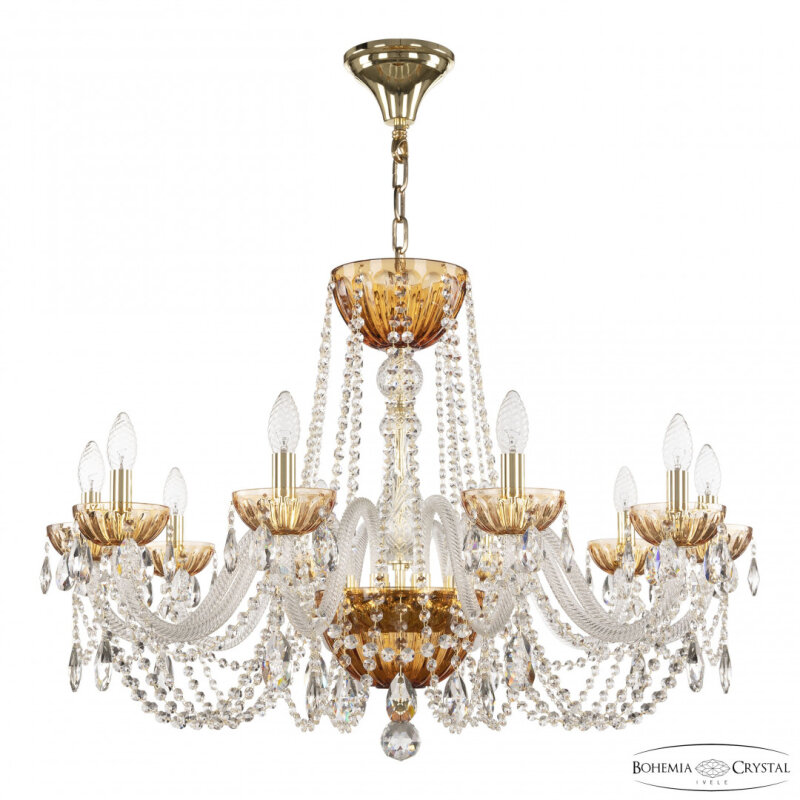 Подвесная люстра Bohemia Ivele Crystal 5402 5402/10/300 G Amber/M-1H
