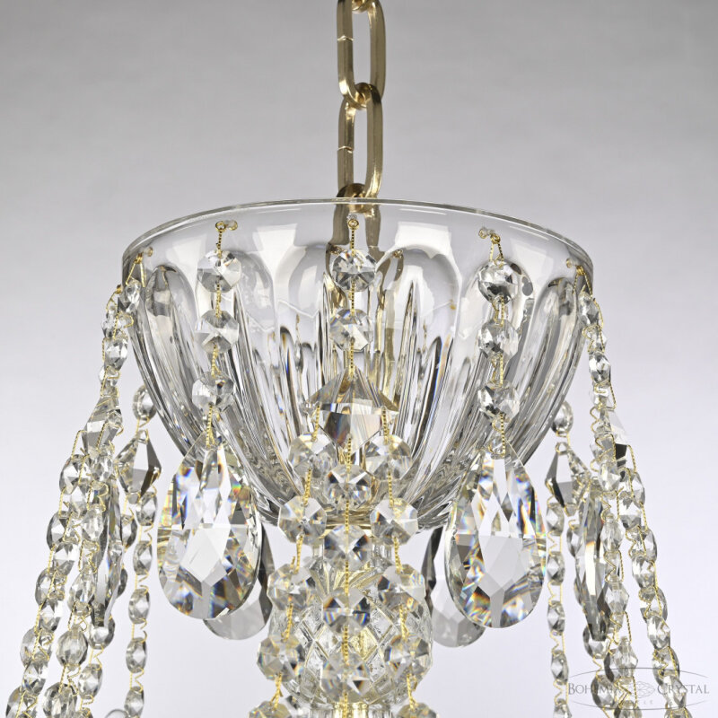 Подвесная люстра Bohemia Ivele Crystal 5413 5413/12+6/300 G Clear/M-1H