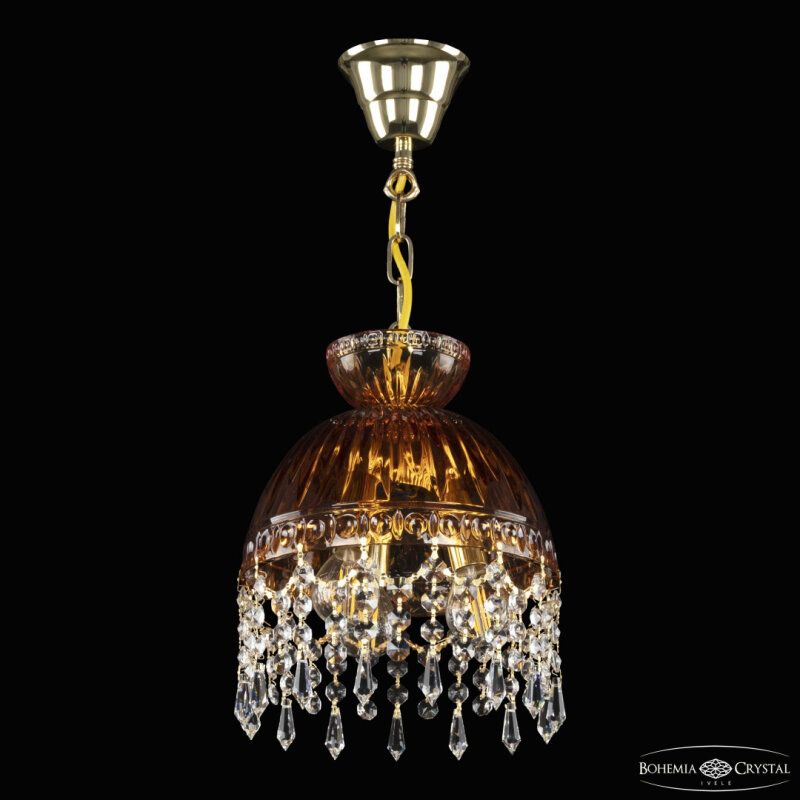Подвесная люстра Bohemia Ivele Crystal 5478 5478/22 G Amber/M-1G Drops