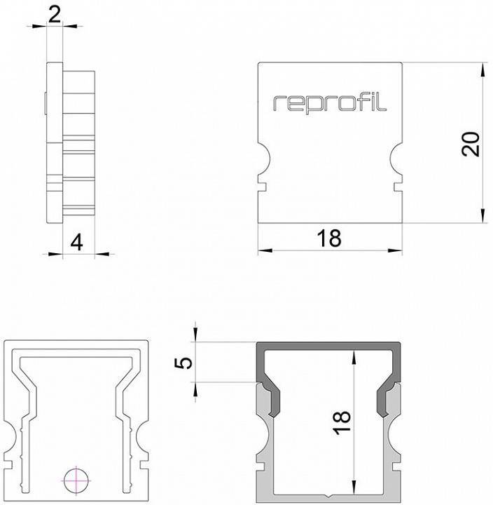 Набор из 10 заглушек для профиля Deko-Light H-AU-02-12 979032