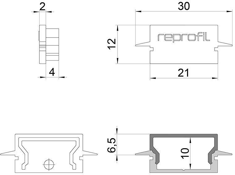 Набор из 10 заглушек для профиля Deko-Light H-ET-01-15 979131