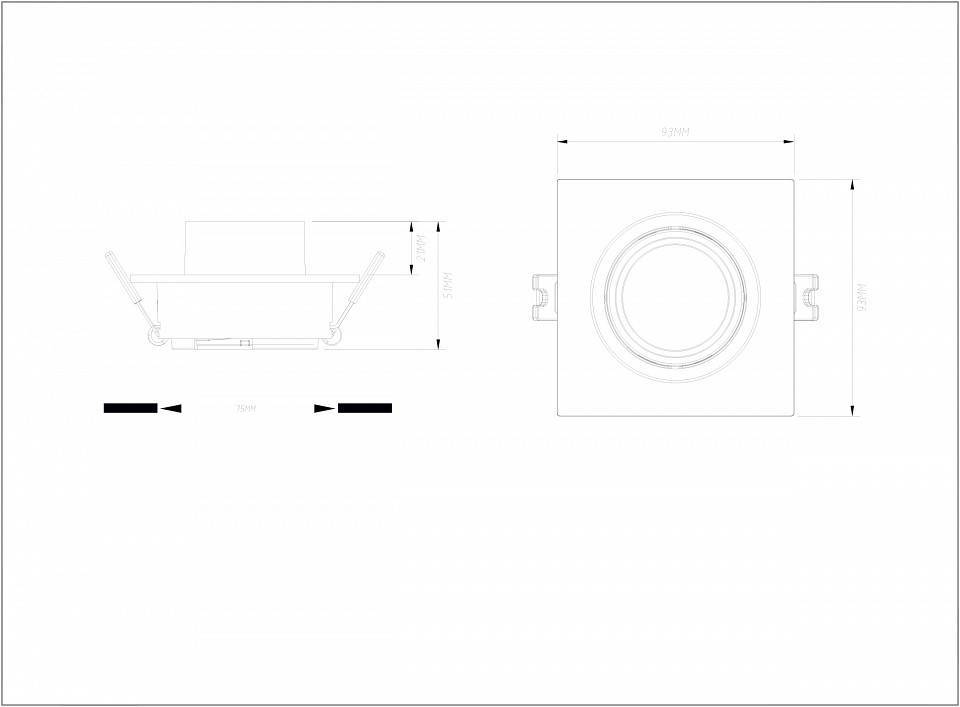 Встраиваемый светильник Denkirs Rond DK3121-WH