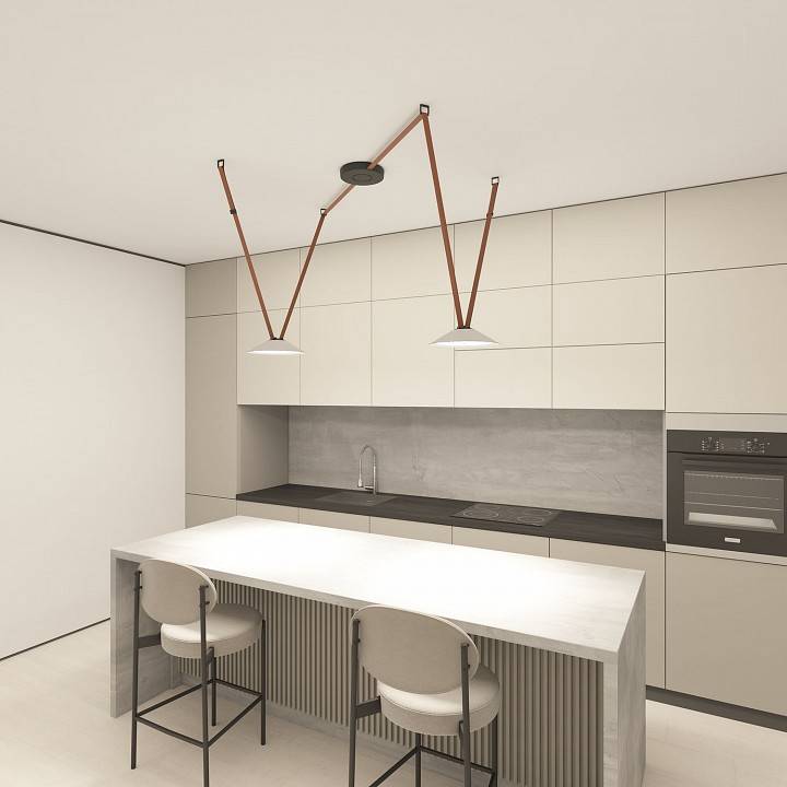 Комплект трековой системы Denkirs Belty SET коричневый DK55SET03-03-BR