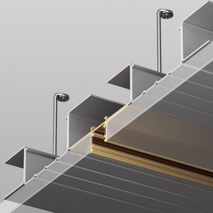 Трек встраиваемый Denkirs SHINE HIDE TR5702-SB