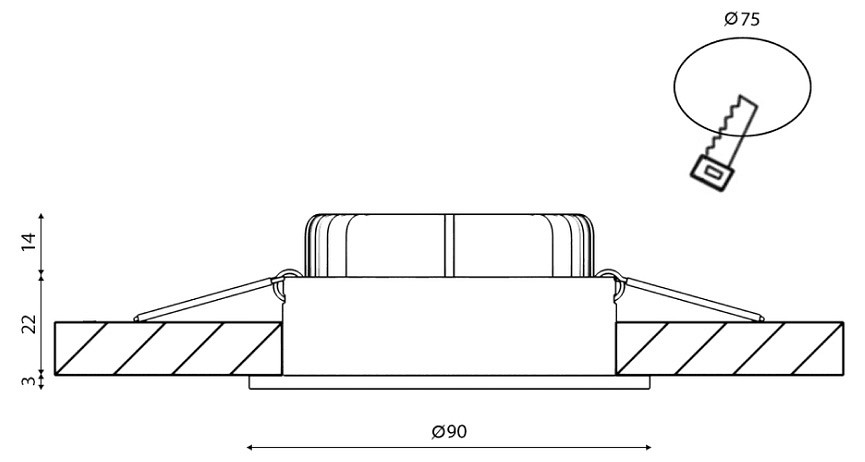 Встраиваемый светильник на штанге DesignLed FA 00-00003549