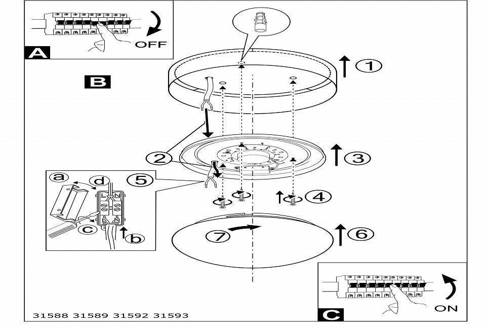 Накладной светильник Eglo Pasteri 31588