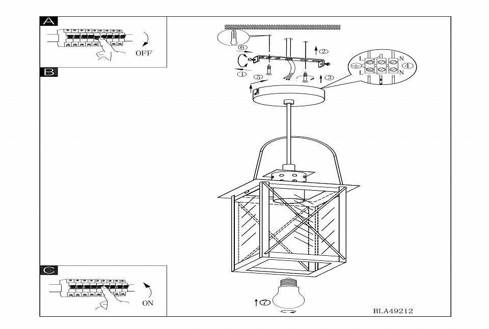Подвесной светильник Eglo ПРОМО Donmington 49212