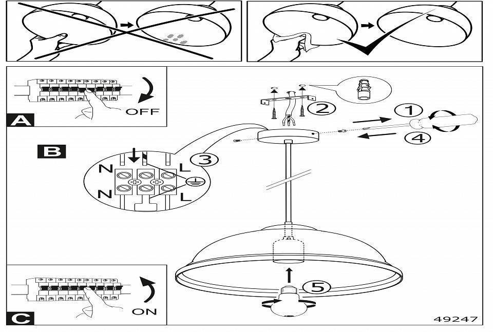 Подвесной светильник Eglo ПРОМО Truro 2 49247