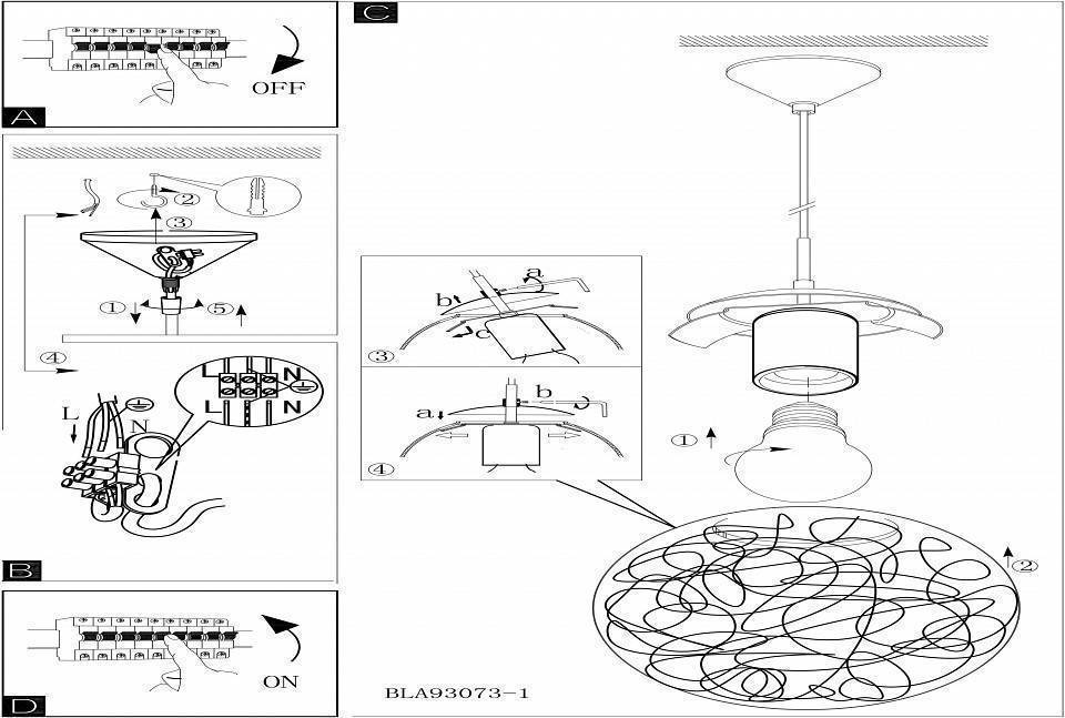 Подвесной светильник Eglo Luberio 93073