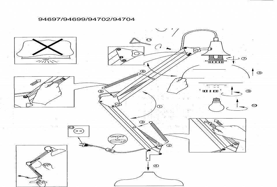 Настольная лампа офисная Eglo Borgillio E27 медная 94697