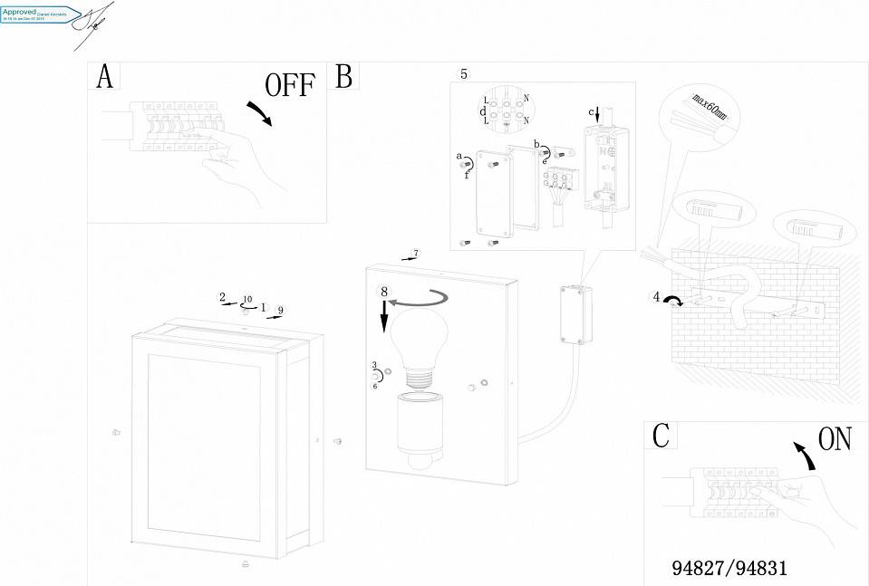 Накладной светильник Eglo Alamonte 1 94831