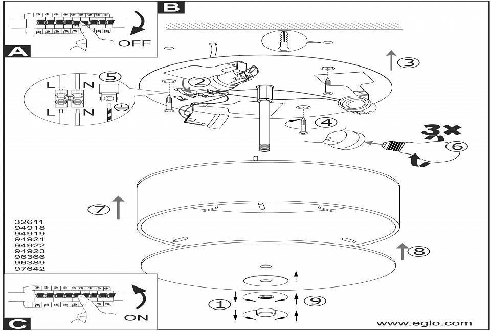 Накладной светильник Eglo Viserbella 97642