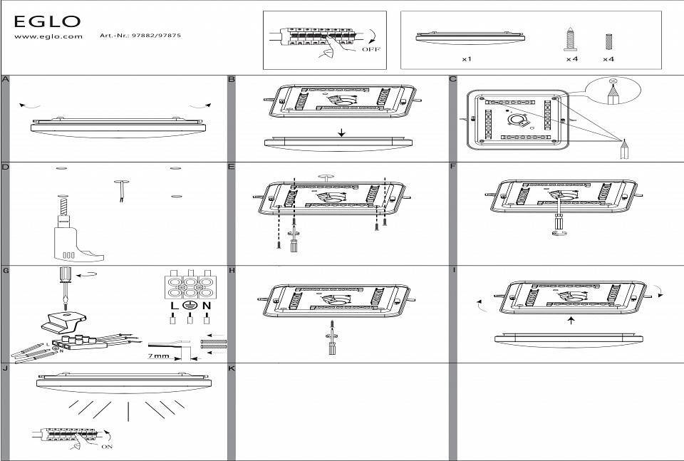 Накладной светильник Eglo ПРОМО Frania 97875