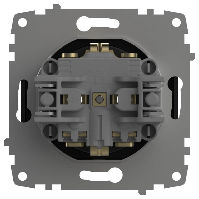 Розетка с заземлением, без рамки Elbi Eleсtriс Jazz 607-014800-217