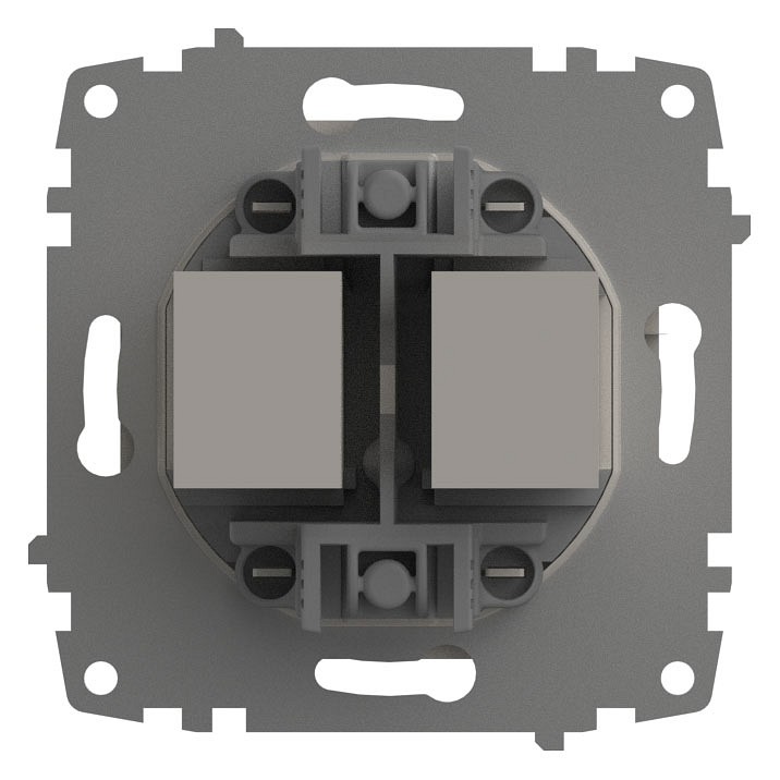 Розетка двойная Ethernet RJ-45 без рамки Elbi Eleсtriс Zena Vega 609-010200-248