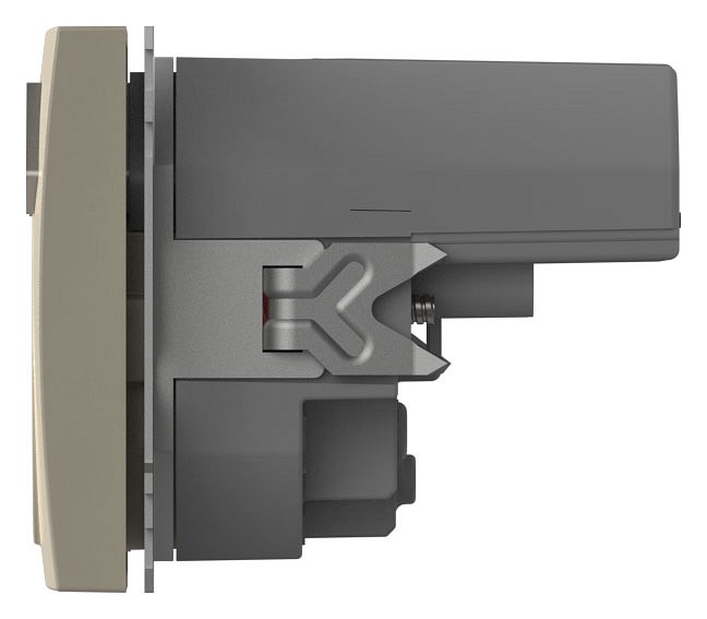 Розетка с заземлением и со шторкой и 2хUSB type A, без рамки Elbi Eleсtriс Zena Vega 609-010300-317