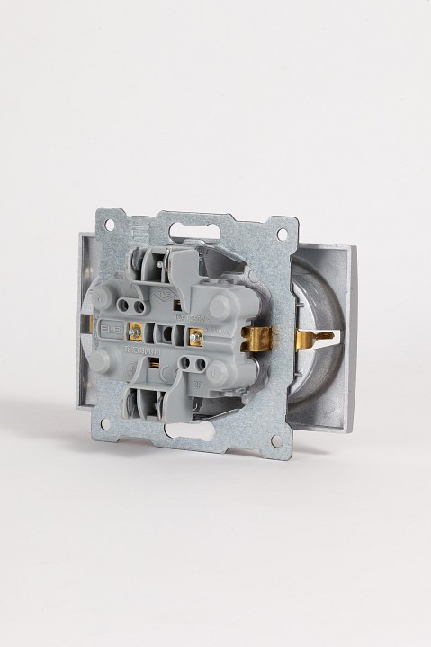 Розетка двойная с заземлением, без рамки Elbi Eleсtriс Zena Vega 609-011000-907