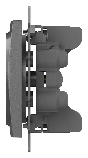 Розетка двойная без заземления, без рамки Elbi Eleсtriс Zena Vega 609-011000-908