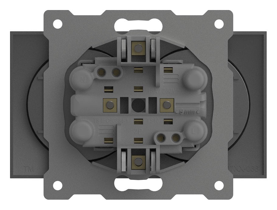 Розетка двойная без заземления, без рамки Elbi Eleсtriс Zena Vega 609-011000-908
