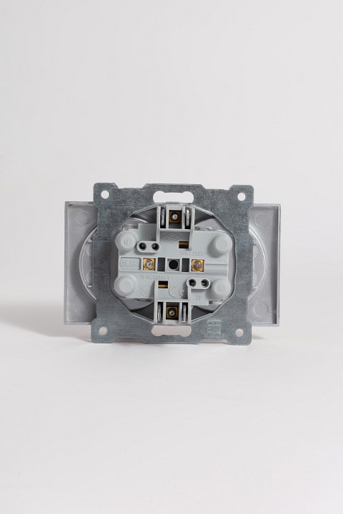 Розетка двойная без заземления, без рамки Elbi Eleсtriс Zena Vega 609-011000-908